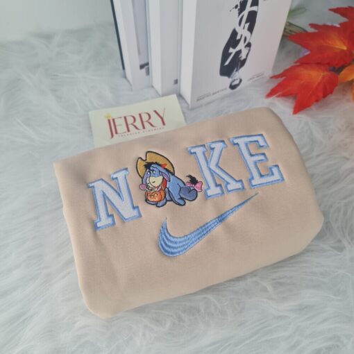 Cheap Eeyore Winnie The Pooh Nike Embroidered Sweatshirt, Halloween Gift Ideas For Couple - Image 2
