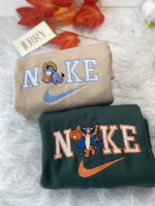 Cheap Eeyore Winnie The Pooh Nike Embroidered Sweatshirt, Halloween Gift Ideas For Couple - Image 3