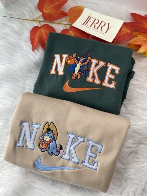 Cheap Eeyore Winnie The Pooh Nike Embroidered Sweatshirt, Halloween Gift Ideas For Couple - Image 4