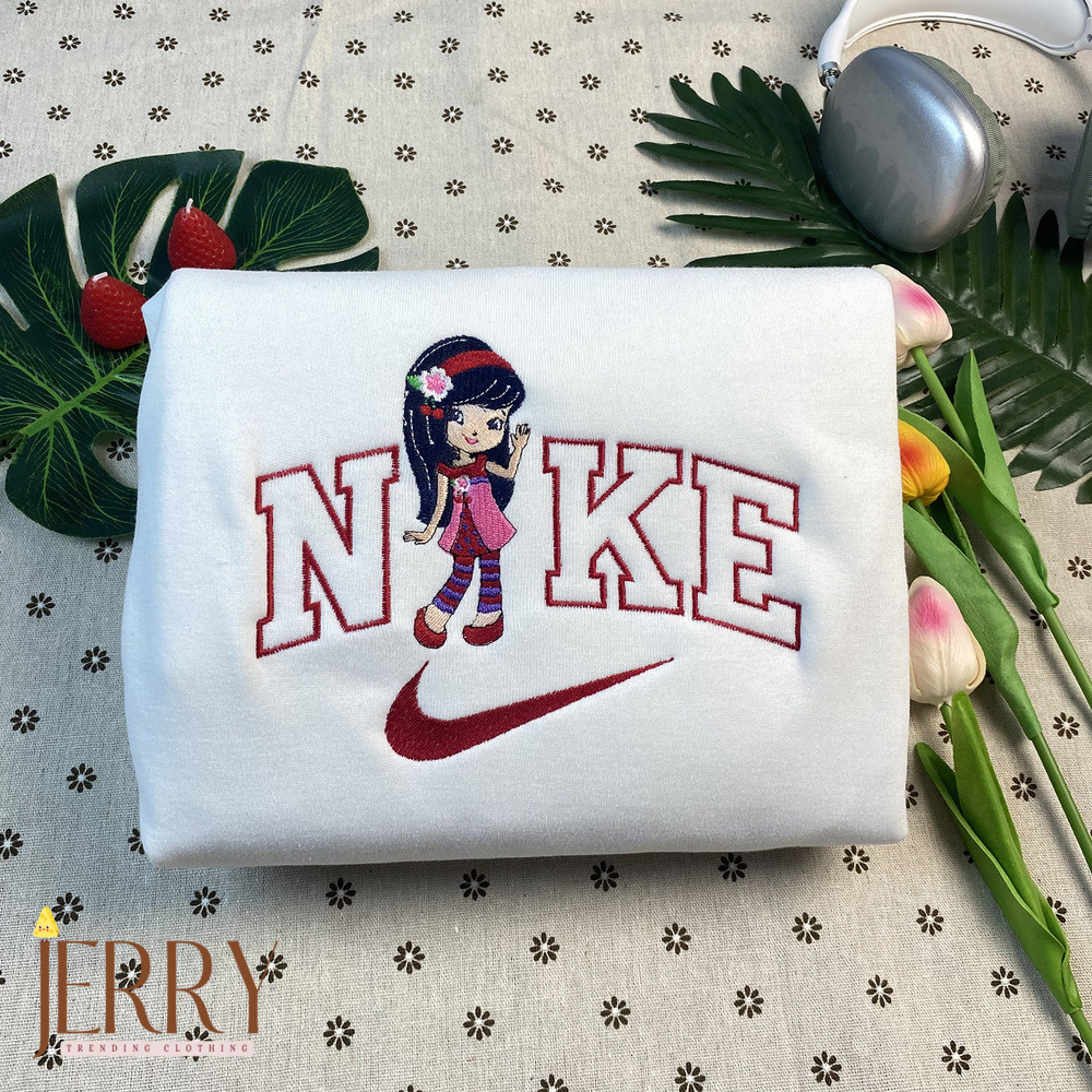 Cheap Strawberry Shortcake Version 2009 Nike Embroidered Sweatshirt, Best Gift For Bestfriend - Image 3