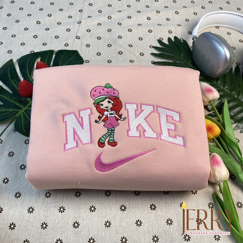 Cheap Strawberry Shortcake Version 2009 Nike Embroidered Sweatshirt, Best Gift For Bestfriend - Image 5