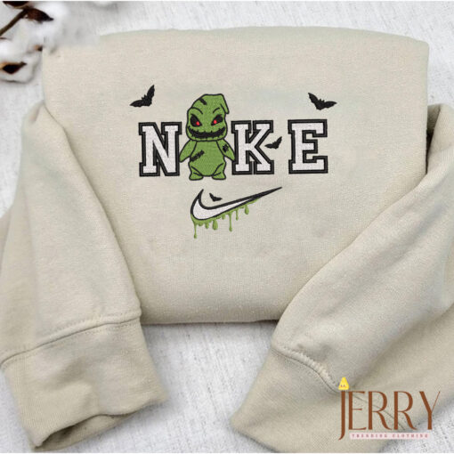 Chibi Oogie Boogie Disney Halloween Nike Embroidered Sweatshirt - Image 3