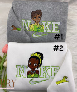Chibi Tiana And Naveen The Princess and the Frog Disney Nike Embroidered Sweatshirt