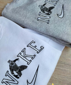 Comic Panther Nike Embroidered Sweatshirt, Nike Crewneck Embroidered