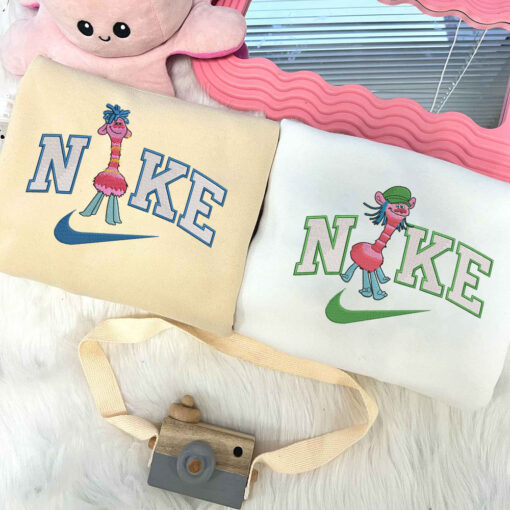 Copper And Prince Trolls Band Together Nike Embroidered Sweatshirt, Couples Embroidered Hoodies - Image 2