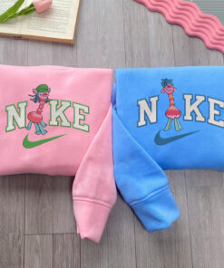 Copper And Prince Trolls Band Together Nike Embroidered Sweatshirt, Couples Embroidered Hoodies