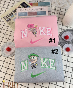 Cosmo And Wanda The Fairly Odd Parents Nike Embroidered Sweatshirt, Matching Hoodie Embroidered