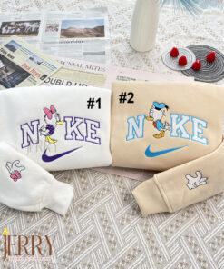 Cute Baby Daisy And Donal Duck Disney Nike Embroidered Sweatshirt, Matching Embroidered Hoodies