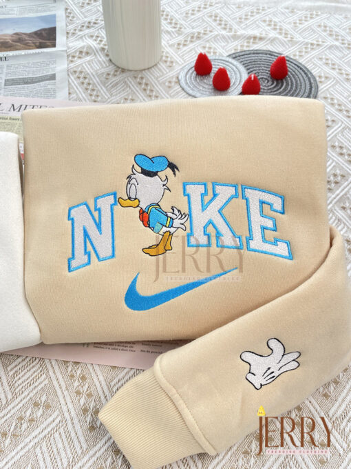 Cute Baby Daisy And Donal Duck Disney Nike Embroidered Sweatshirt, Matching Embroidered Hoodies - Image 2