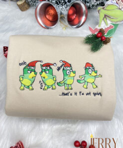 Cute Bluey Thats It I Am Not Going Christmas Embroidered Sweatshirt