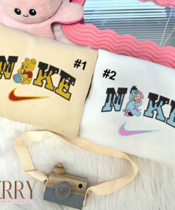 Cute Eeyore Winnie The Pooh Nike Embroidered Sweatshirt, Matching Embroidered Hoodies