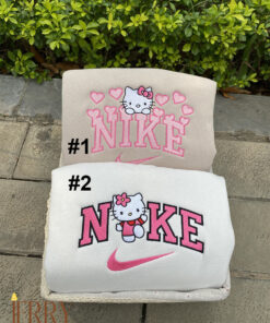 Cute Hello Kitty Nike Embroidered Sweatshirt, Nike Embroidered Crewneck