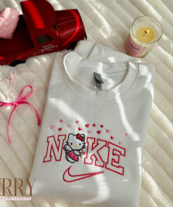 Cute Hello Kitty Nike Embroidered Sweatshirt, Valentines Day Gifts For Girlfriend