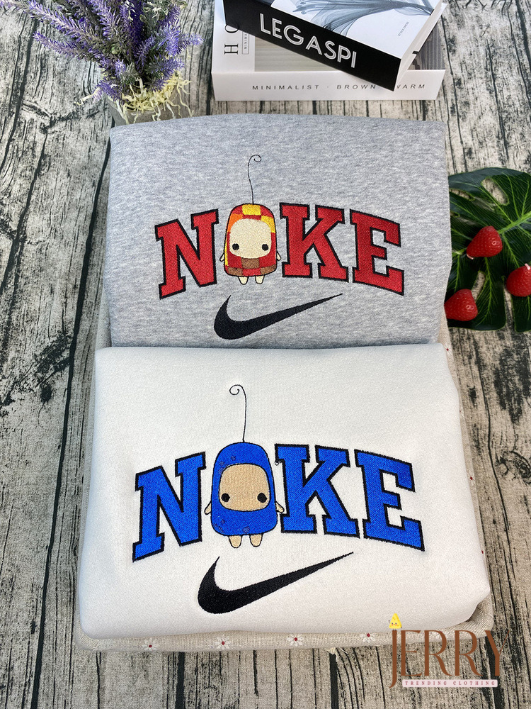 Cute Ilo And Milo Billie Eilish Nike Embroidered Sweatshirt, Matching Sweatshirt Embroidered - Image 2