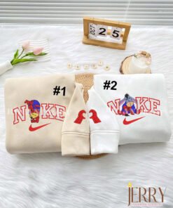 Cute Spider Pooh and Spider Eeyore Winnie the Pooh Nike Embroidered Sweatshirt