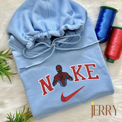 Cute Spiderman Disney Nike Embroidered Sweatshirt, Valentines Day Gifts - Image 2