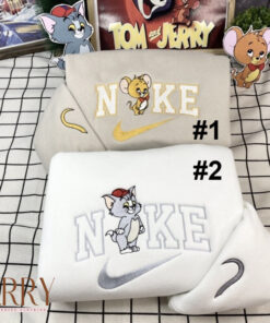 Cute Tom And Jerry Nike Embroidered Sweatshirt
