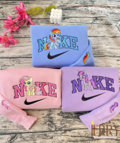 Cute Twilight Sparkle Fluttershy Rainbow Dash The Little Pony Nike Embroidered Sweatshirt
