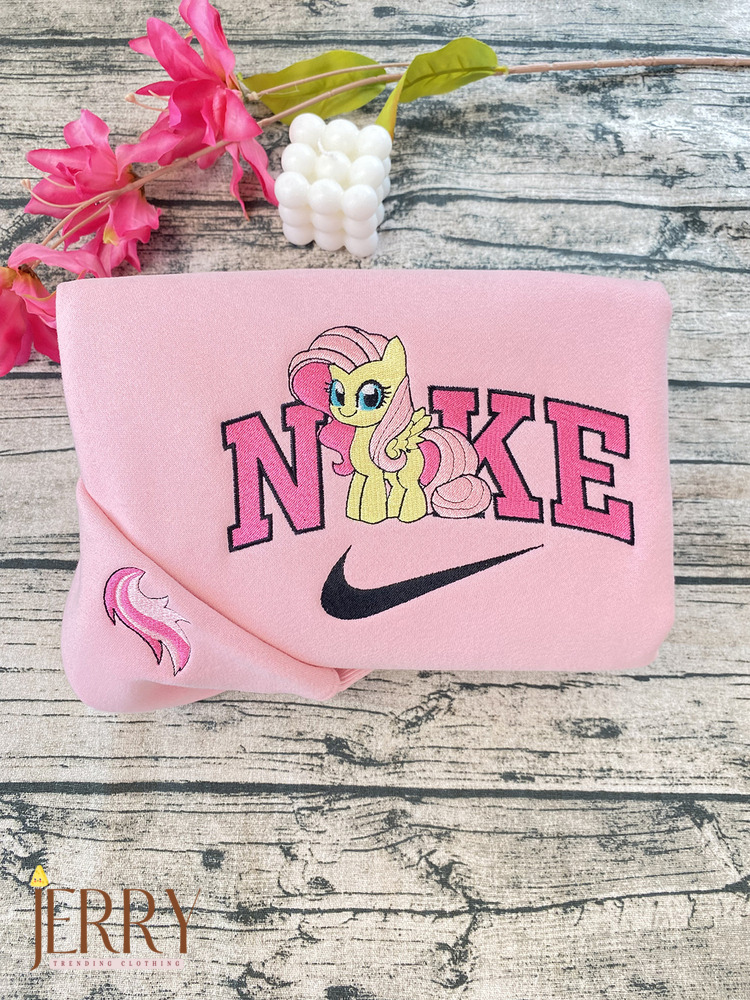 Cute Twilight Sparkle Fluttershy Rainbow Dash The Little Pony Nike Embroidered Sweatshirt - Image 3