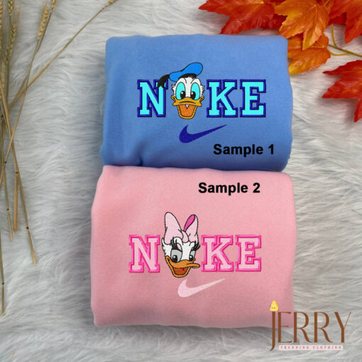 Daisy And Donal Duck Disney Nike Embroidered Sweatshirts - Image 2