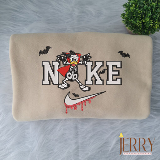 Daisy And Donald Duck Disney Matching Halloween Nike Embroidered Sweatshirts - Image 7