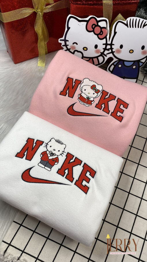 Dear Daniel And Hello Kitty Nike Embroidered Sweatshirt - Image 2