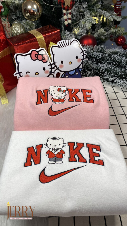 Dear Daniel And Hello Kitty Nike Embroidered Sweatshirt - Image 3
