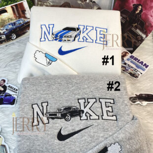 Dominic Toretto Brian Fast And Furious Nike Embroidered Sweatshirt, Gift For Bestfriend