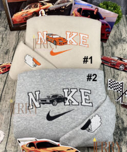 Dominic Toretto Brian Fast And Furious Nike Embroidered Sweatshirt, Toyota Supra Car Nike Embroidered Sweatshirt