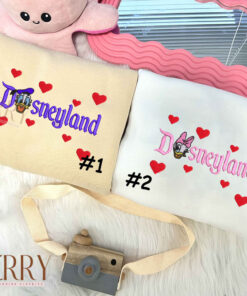 Donal And Daisy Disneyland Embroidered Sweatshirt, Couples Embroidered Hoodies