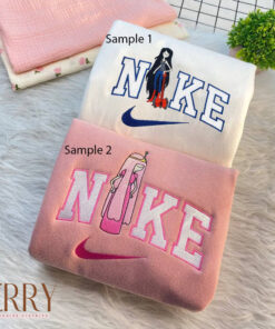 Flame Princess And Marceline Adventure Time Nike Embroidered Sweatshirts, Nike Embroidery Matching Couple
