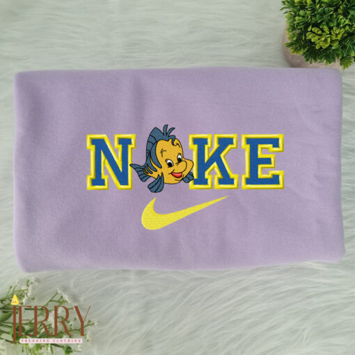 Flounder The Mermaid Nike Embroidered Sweatshirt - Image 7