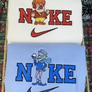 Funny Miser Brothers Nike Embroidered Sweatshirt, Christmas Heating And Cooling Nike Embroidered Sweatshirt, Snow Miser Heat Miser Nike Embroidered Sweatshirt Hoodie