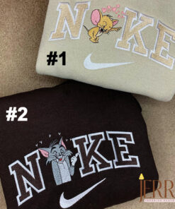 Funny Tom And Jerry Nike Embroidered Sweatshirt