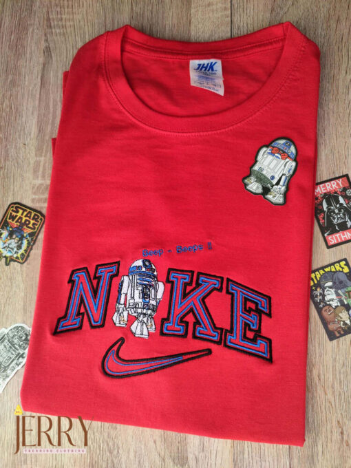 Galaxy Droid Marvel Nike Embroidered Sweatshirt, Nike Crewneck Embroidered - Image 2