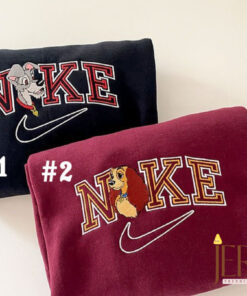 Lady And The Tramp Disney Nike Embroidered Sweatshirt