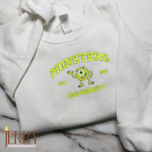 Monster?s University Crewneck Embroidered Sweatshirts, Mike Monster Crewneck, Disney Shirt, Movie Shirts, Monste University Hoodie EH264 - Image 2