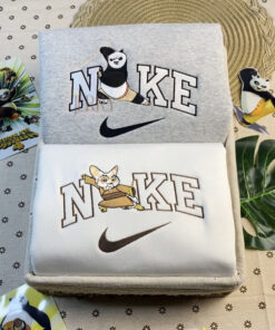 Hot Shifu And Kung Fu Panda Nike Embroidered Sweatshirt, Matching Embroidered Hoodies