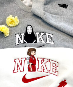 Chihiro And No Face Spirited Away Nike Embroidered Sweatshirt