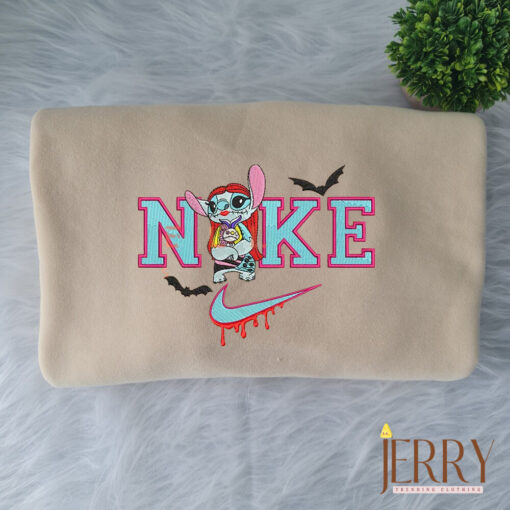 Jack And Sally Halloween Nike Embroidered Sweatshirts - Image 2