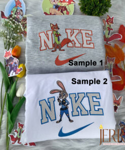 Judy And Nick Zootopia Disney Nike Embroidered Sweatshirt