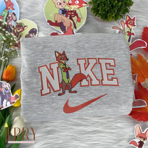 Judy And Nick Zootopia Disney Nike Embroidered Sweatshirt - Image 3