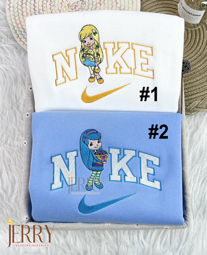 Lemon Meringue And Blueberry Muffin Strawberry Shortcake Nike Embroidered Sweatshirt,  Best Gift For Bestfriend