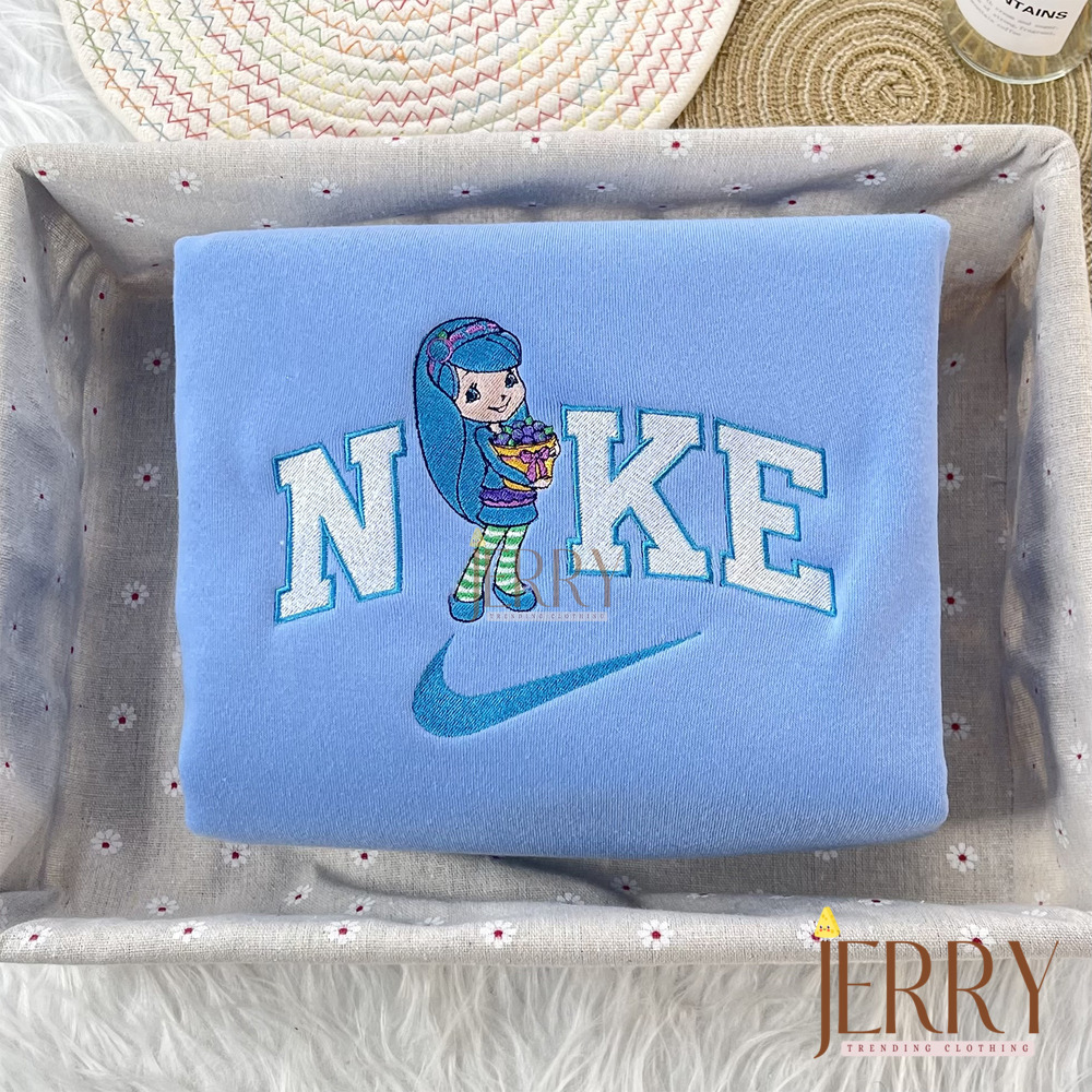 Lemon Meringue And Blueberry Muffin Strawberry Shortcake Nike Embroidered Sweatshirt,  Best Gift For Bestfriend - Image 2