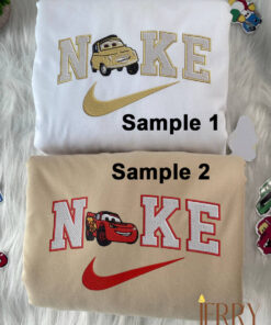 Lightning McQueen And Luigi Disney Nike Embroidered Sweatshirts
