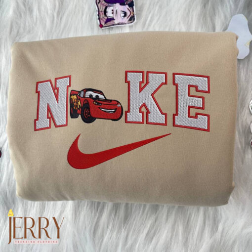 Lightning McQueen And Luigi Disney Nike Embroidered Sweatshirts - Image 3