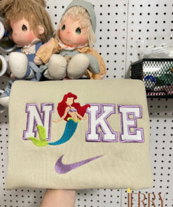 Little Mermaid Disney Nike Embroidered Sweatshirt