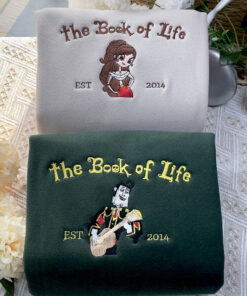 Maria Posada And Manolo The Book of Life Embroidered Sweatshirt, Embroidered Matching Sweatshirt Hoodie