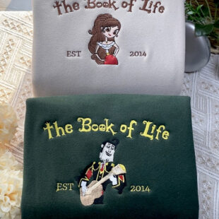 Maria Posada And Manolo The Book of Life Embroidered Sweatshirt, Embroidered Matching Sweatshirt Hoodie