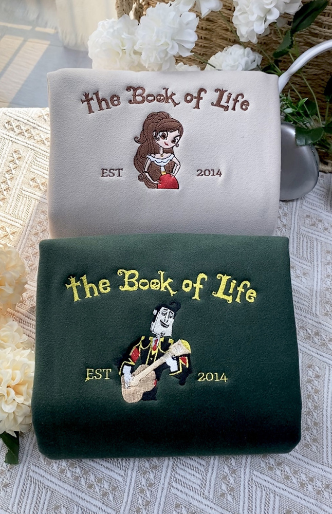 Maria Posada And Manolo The Book of Life Embroidered Sweatshirt, Embroidered Matching Sweatshirt Hoodie